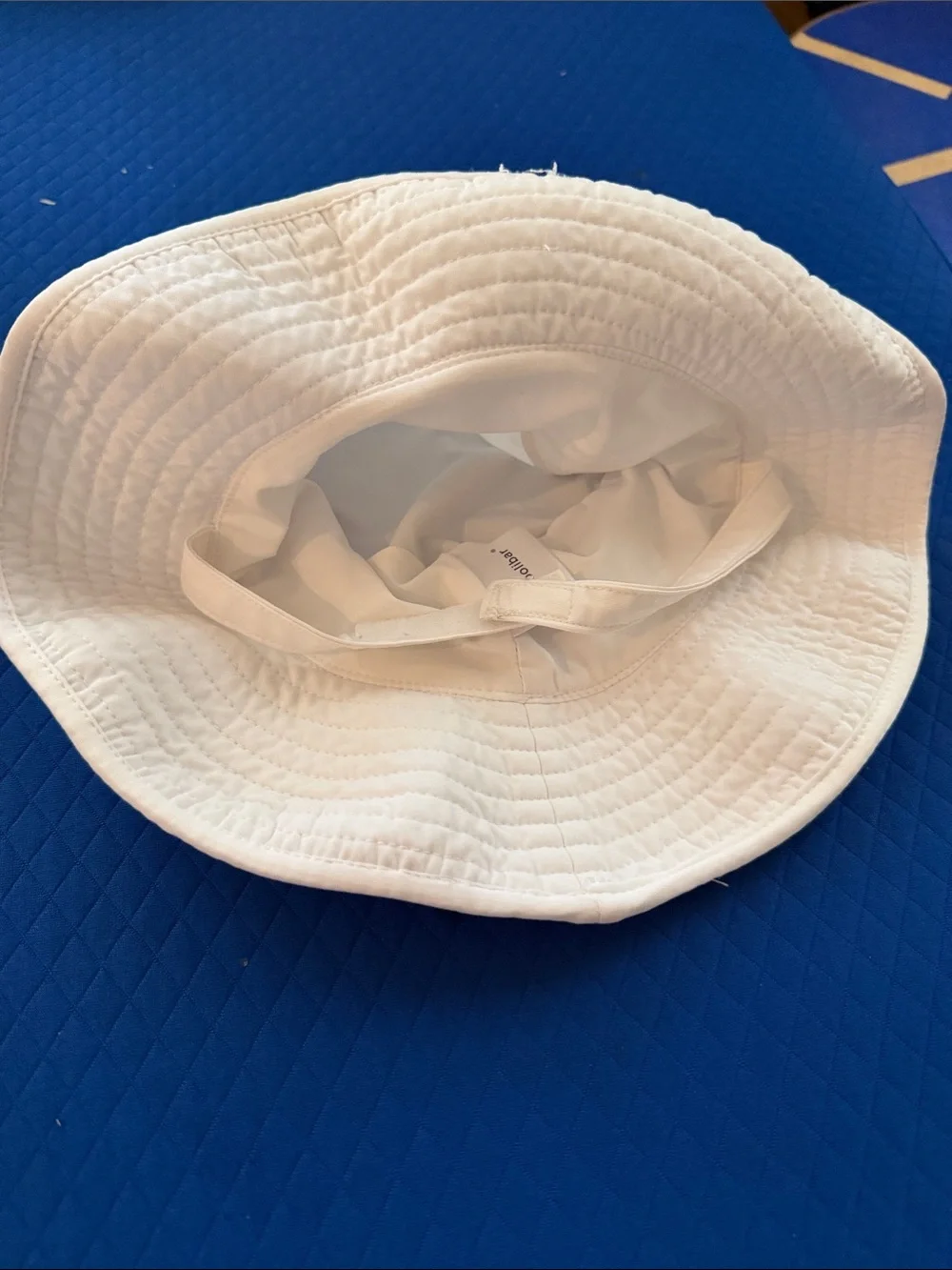 Coolibar Kids White Bucket Hat with Subtle Logo
